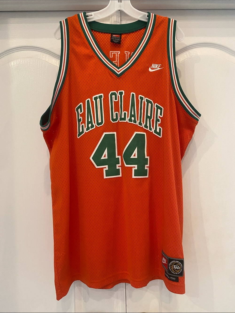 Vintage 1999 Nike Jermaine O’Neal Eau Claire Basketball Jersey  #44
